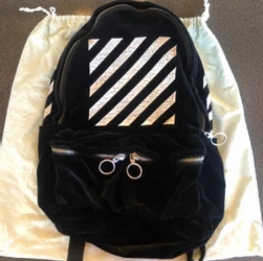 Off-white 
Black Velvet Diagonals